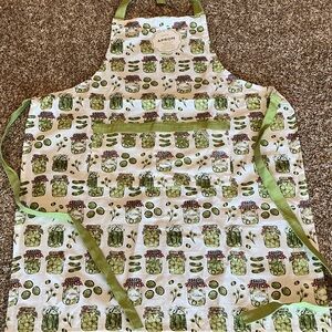 Kitchen Apron with Pickle Designs